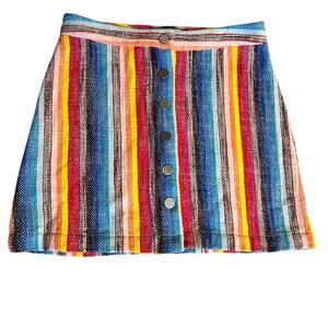 Laundry by Shelly Seagal Color Striped Mini Skirt Size 4